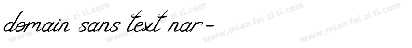 domain sans text nar字体转换